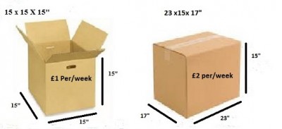 Boxes with sizes and cost new